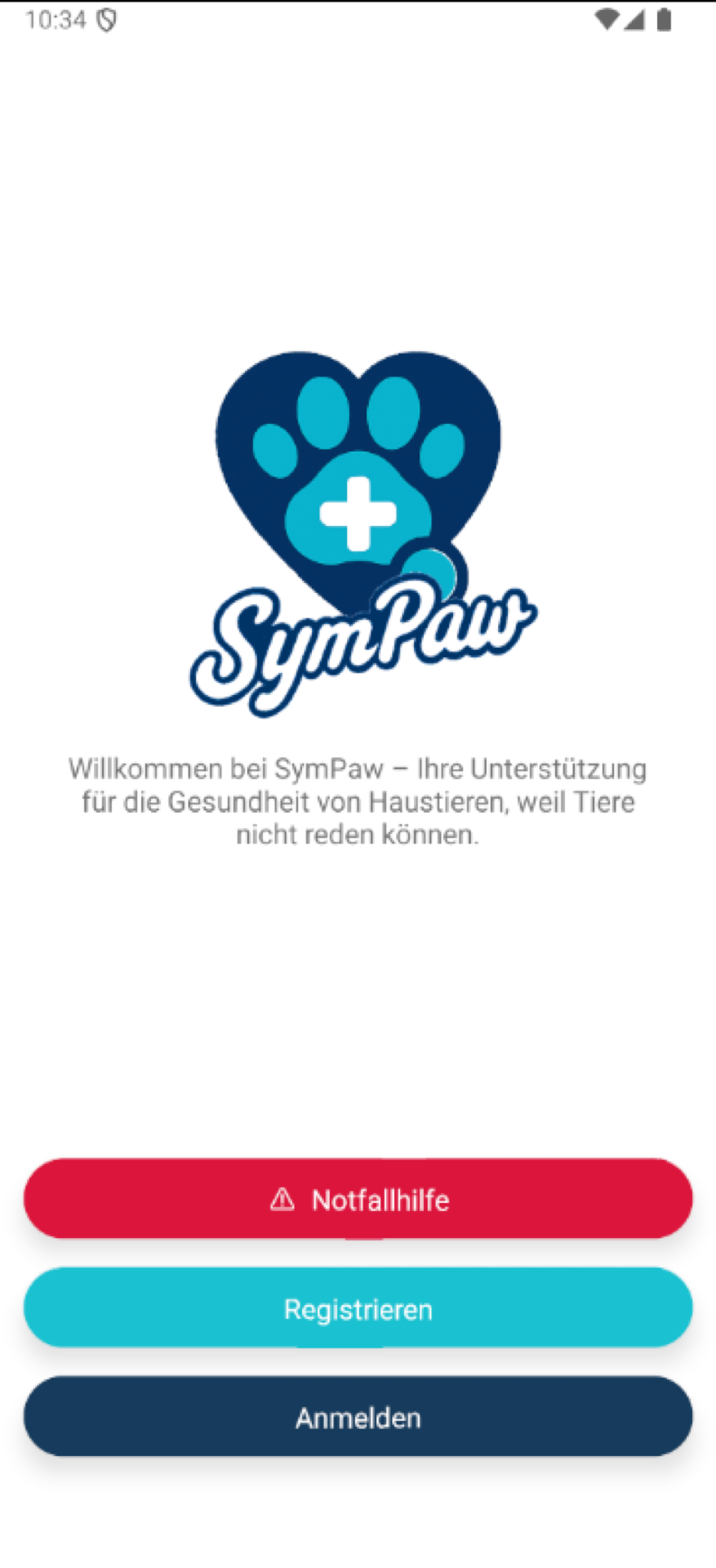 Willkommensbildschirm